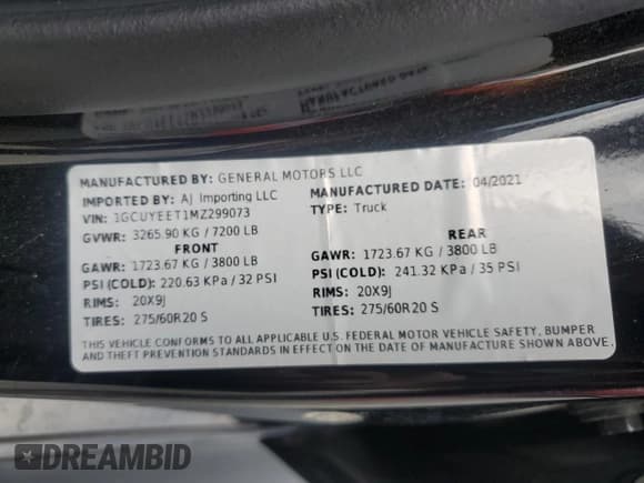 ✅ 2021 Chevrolet Silverado 1500 RST • VIN: 1GCUYEET1MZ299073 • Лот: 86660215. Опубликован ранее на Copart с пробегом 116 383 миль. Бесплатный доступ к архиву аукционных продаж из США и подробный отчёт об истории автомобиля на DreamBid. Изображение 12.