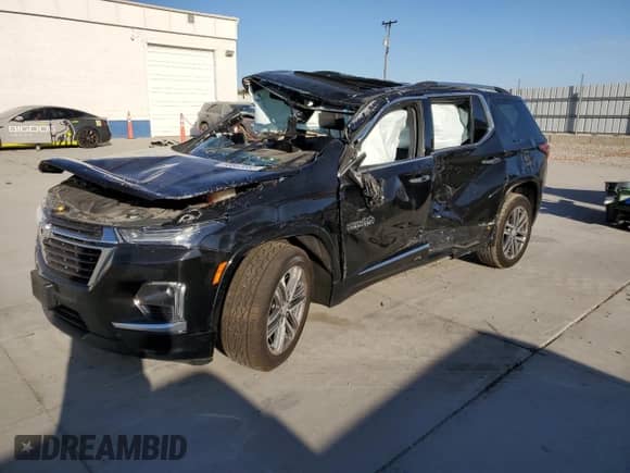 2022 Chevrolet Traverse High Country с VIN 1GNEVNKW2NJ133129, выставлен на аукционе Copart как лот 68862585 с пробегом Не указан миль и Списание • Salvage title. История ставок и продаж доступна на DreamBid. Изображение 1.