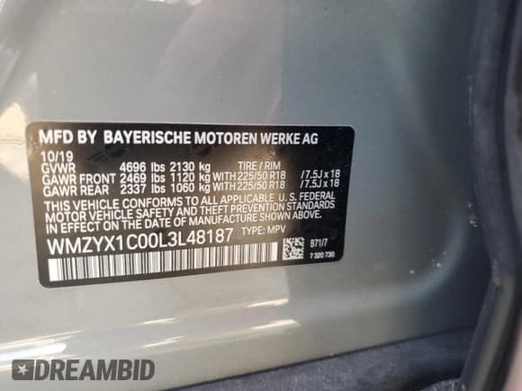 ✅ 2020 MINI Countryman Cooper S • VIN: WMZYX1C00L3L48187 • Lot: 65035964. Listed on Copart with 25,631 mi. Free auction sales archive from the USA and detailed vehicle history report at DreamBid. Image 13.