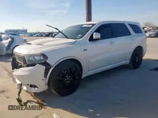 2018 Dodge Durango R/T with VIN 1C4SDHCTXJC209070, listed as a Copart auction lot 47176585 with 77,518 mi miles and Salvage title. Bid and sale history available at DreamBid. Image 1.