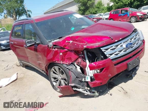 2018 Ford Explorer Limited z VIN 1FM5K7F83JGB13662, wystawiony jako IAAI lot #42582005 z przebiegiem 129 544 mil mil oraz . Historia ofert i sprzedaży dostępna na DreamBid. Obrazek 1.