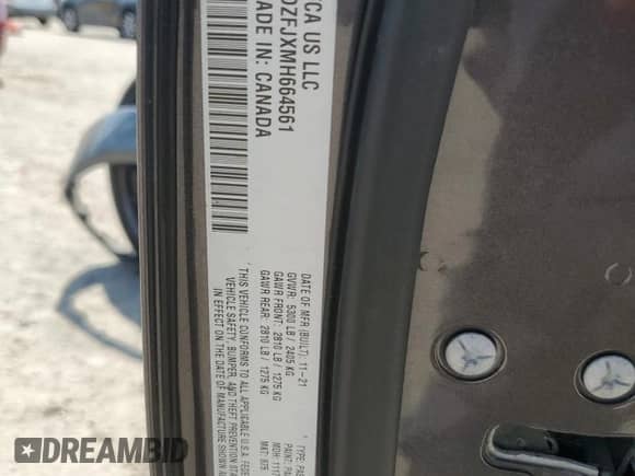 ✅ 2021 Dodge Challenger R/T Scat Pack Widebody • VIN: 2C3CDZFJXMH664561 • Lot: 71657455. Listed on Copart with 44,934 mi. Free auction sales archive from the USA and detailed vehicle history report at DreamBid. Image 13.