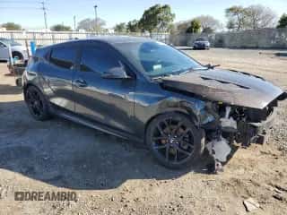 2019 Hyundai Veloster Turbo R-Spec z VIN KMHTH6AB7KU020391, wystawiony jako Copart lot #49840155 z przebiegiem 116 984 mil mil oraz Szkoda całkowita • Salvage title. Historia ofert i sprzedaży dostępna na DreamBid. Obrazek 4.