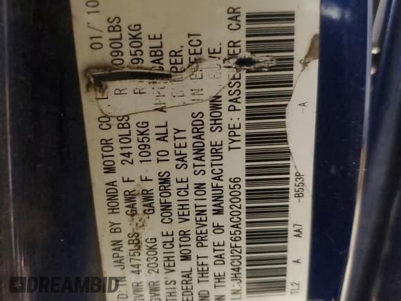 ✅ 2010 Acura TSX • VIN: JH4CU2F65AC020056 • Lot: 64687534. Wystawiony na Copart z przebiegiem 222 555 mil. Bezpłatny archiwum sprzedaży aukcyjnych z USA i szczegółowy raport historii pojazdu na DreamBid. Zdjęcie 15.