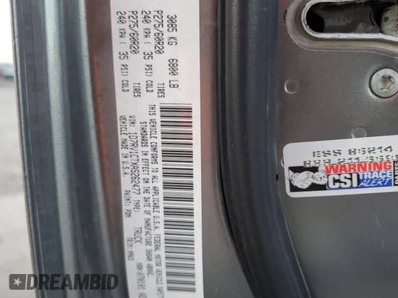 2010 Dodge 1500 Laramie with VIN 1D7RV1CTXAS262477, listed as a Copart auction lot 77981364 with 135,724 mi miles and Salvage title. Bid and sale history available at DreamBid. Image 12.