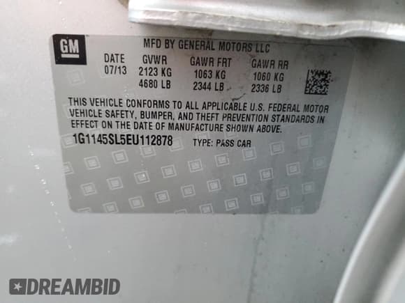 ✅ 2014 Chevrolet Impala LTZ • VIN: 1G1145SL5EU112878 • Лот: 73314474. Опубликован ранее на Copart с пробегом 195 215 миль. Бесплатный доступ к архиву аукционных продаж из США и подробный отчёт об истории автомобиля на DreamBid. Изображение 12.