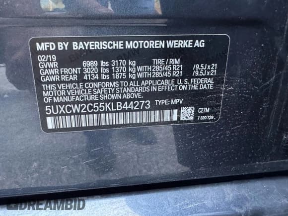 ✅ 2019 BMW X7 xDrive40i • VIN: 5UXCW2C55KLB44273 • Lot: 93519415. Wystawiony na Copart z przebiegiem 135 766 mil. Bezpłatny archiwum sprzedaży aukcyjnych z USA i szczegółowy raport historii pojazdu na DreamBid. Zdjęcie 14.