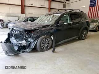 2025 Nissan Pathfinder SV with VIN 5N1DR3BB6SC216584, listed as a Copart auction lot 66710225 with 1,733 mi miles and Salvage title. Bid and sale history available at DreamBid. Image 1.