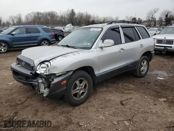 2004 Hyundai Santa Fe GLS with VIN KM8SC73D94U617141, listed as a Copart auction lot 46931565 with 120,192 mi miles and Salvage title. Bid and sale history available at DreamBid. Image 1.
