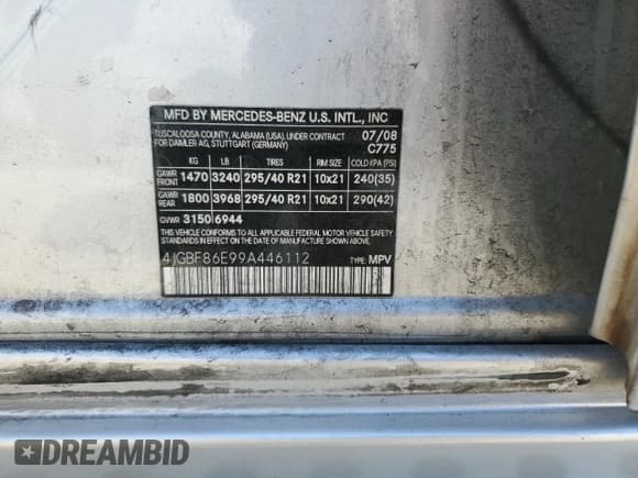 ✅ 2009 Mercedes-Benz GL 550 • VIN: 4JGBF86E99A446112 • Lot: 71472925. Wystawiony na Copart z przebiegiem 164 378 mil. Bezpłatny archiwum sprzedaży aukcyjnych z USA i szczegółowy raport historii pojazdu na DreamBid. Zdjęcie 13.