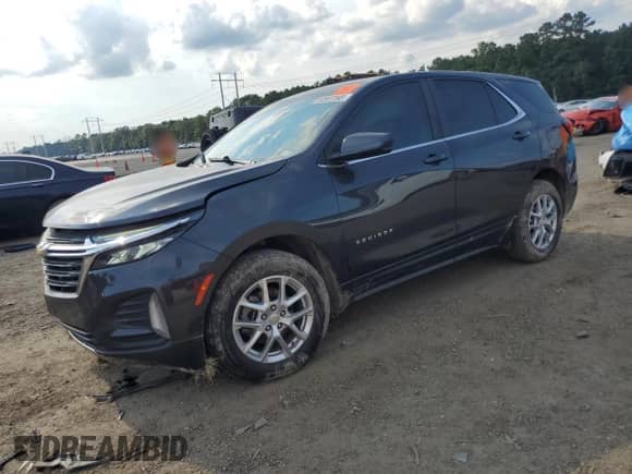 2022 Chevrolet Equinox LT with VIN 2GNAXKEV4N6136329, listed as a Copart auction lot 70987345 with 93,126 mi miles and Salvage title. Bid and sale history available at DreamBid. Image 1.