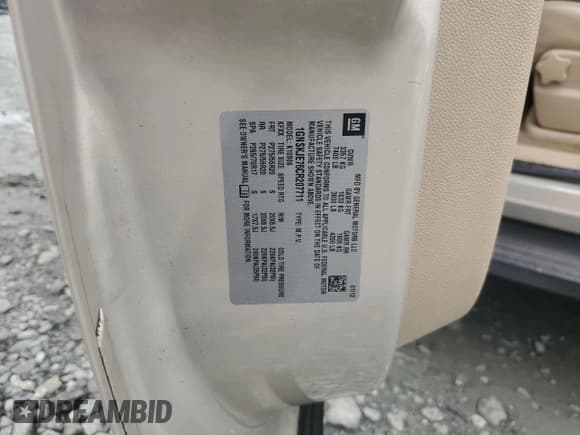 ✅ 2012 Chevrolet Suburban LT • VIN: 1GNSKJE76CR207711 • Lot: 69033964. Wystawiony na Copart z przebiegiem 264 136 mil. Bezpłatny archiwum sprzedaży aukcyjnych z USA i szczegółowy raport historii pojazdu na DreamBid. Zdjęcie 13.