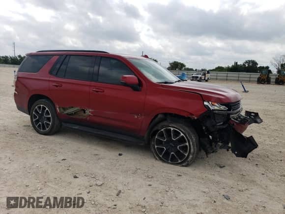 2022 Chevrolet Tahoe RST with VIN 1GNSKRKDXNR200398, listed as a Copart auction lot 54575865 with 79,901 mi miles and Salvage title. Bid and sale history available at DreamBid. Image 4.