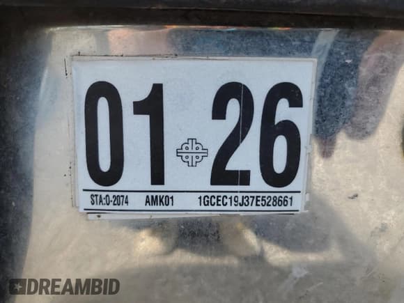 ✅ 2007 Chevrolet Silverado 1500 Work Truck • VIN: 1GCEC19J37E528661 • Lot: 58407105. Listed on Copart with 239,619 mi. Free auction sales archive from the USA and detailed vehicle history report at DreamBid. Image 12.