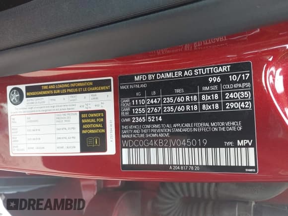 ✅ 2018 Mercedes-Benz GLC 300 • VIN: WDC0G4KB2JV045019 • Lot: 42835520. Listed on IAAI with 64,273 mi. Free auction sales archive from the USA and detailed vehicle history report at DreamBid. Image 9.