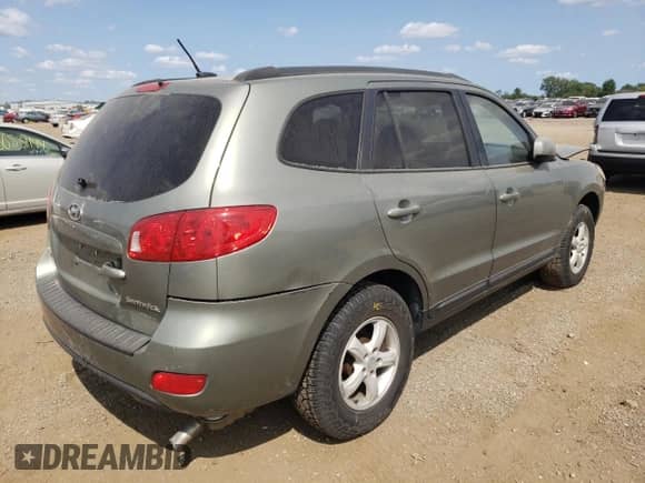 2008 Hyundai Santa Fe GLS with VIN 5NMSG13D08H161310, listed as a Copart auction lot 68065324 with Not provided miles and Salvage title. Bid and sale history available at DreamBid. Image 3.