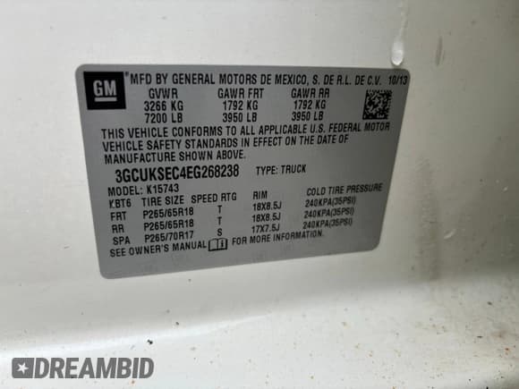 ✅ 2014 Chevrolet Silverado 1500 LTZ • VIN: 3GCUKSEC4EG268238 • Лот: 93281845. Опубликован ранее на Copart с пробегом 204 924 миль. Бесплатный доступ к архиву аукционных продаж из США и подробный отчёт об истории автомобиля на DreamBid. Изображение 10.