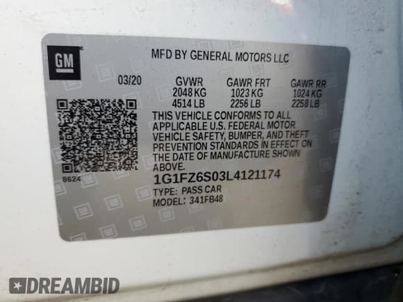 ✅ 2020 Chevrolet Bolt EV Premier • VIN: 1G1FZ6S03L4121174 • Lot: 53700484. Wystawiony na Copart z przebiegiem 22 583 mil. Bezpłatny archiwum sprzedaży aukcyjnych z USA i szczegółowy raport historii pojazdu na DreamBid. Zdjęcie 12.