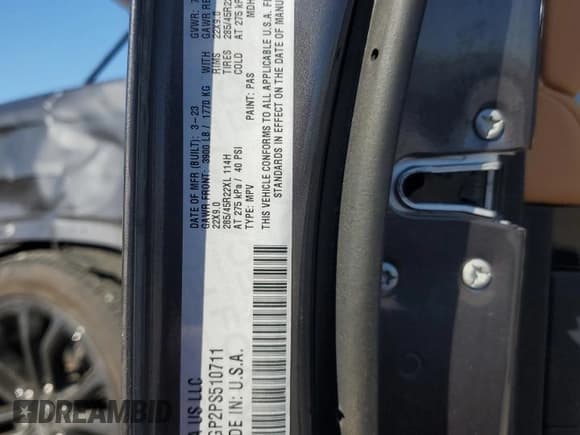 ✅ 2023 Jeep Grand Wagoneer Series III • VIN: 1C4SJSGP2PS510711 • Lot: 88495525. Listed on Copart with 30,111 mi. Free auction sales archive from the USA and detailed vehicle history report at DreamBid. Image 13.