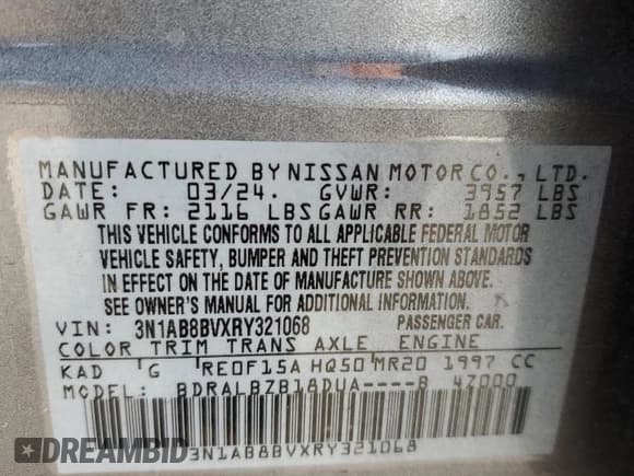 ✅ 2024 Nissan Sentra S • VIN: 3N1AB8BVXRY321068 • Lot: 81942145. Listed on Copart with 24,078 mi. Free auction sales archive from the USA and detailed vehicle history report at DreamBid. Image 12.