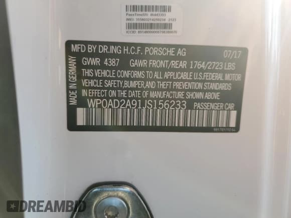 ✅ 2018 Porsche 911 Turbo • VIN: WP0AD2A91JS156233 • Lot: 75601324. Listed on Copart with 13,202 mi. Free auction sales archive from the USA and detailed vehicle history report at DreamBid. Image 14.