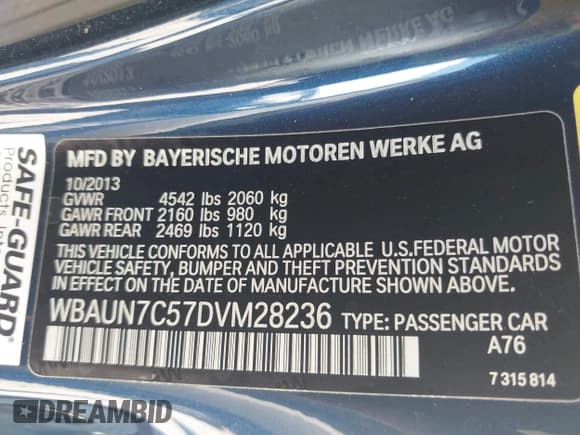 ✅ 2013 BMW 1 Series 135i • VIN: WBAUN7C57DVM28236 • Lot: 41900116. Wystawiony na IAAI z przebiegiem 38 876 mil. Bezpłatny archiwum sprzedaży aukcyjnych z USA i szczegółowy raport historii pojazdu na DreamBid. Zdjęcie 9.