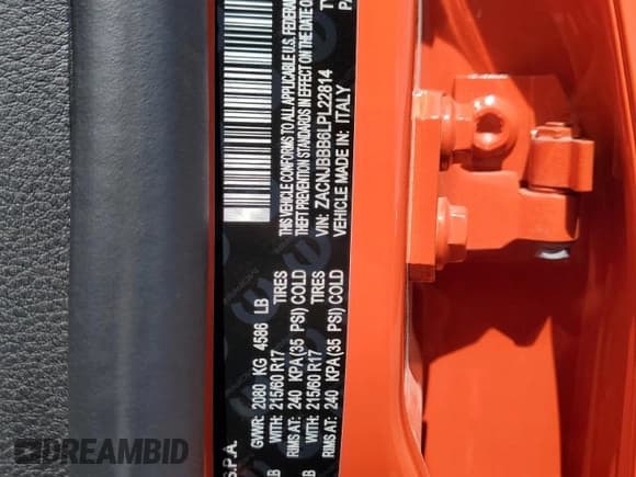 ✅ 2020 Jeep Renegade Altitude • VIN: ZACNJBBB6LPL22814 • Lot: 56070445. Listed on Copart with 17,515 mi. Free auction sales archive from the USA and detailed vehicle history report at DreamBid. Image 14.