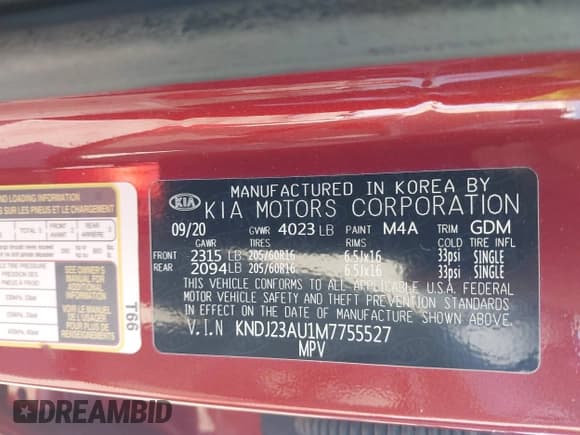 ✅ 2021 Kia Soul LX • VIN: KNDJ23AU1M7755527 • Lot: 43590520. Listed on IAAI with 74,118 mi. Free auction sales archive from the USA and detailed vehicle history report at DreamBid. Image 9.