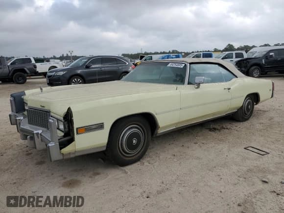 ✅ 1976 Cadillac Eldorado • VIN: 6L67S6Q193882 • Лот: 44254805. Опубликован ранее на Copart с пробегом 56 080 миль. Бесплатный доступ к архиву аукционных продаж из США и подробный отчёт об истории автомобиля на DreamBid. Изображение 1.