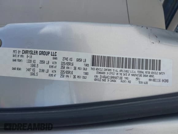 ✅ 2010 Volkswagen Routan S • VIN: 2V4RW4D18AR407108 • Лот: 41776057. Опубликован ранее на IAAI с пробегом 230 328 миль. Бесплатный доступ к архиву аукционных продаж из США и подробный отчёт об истории автомобиля на DreamBid. Изображение 9.