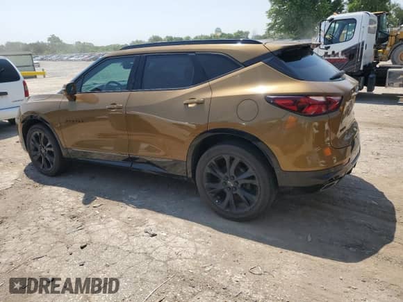 2020 Chevrolet Blazer RS z VIN 3GNKBERS1LS571697, wystawiony jako Copart lot #59970315 z przebiegiem 42 834 mil mil oraz Szkoda całkowita • Salvage title. Historia ofert i sprzedaży dostępna na DreamBid. Obrazek 2.