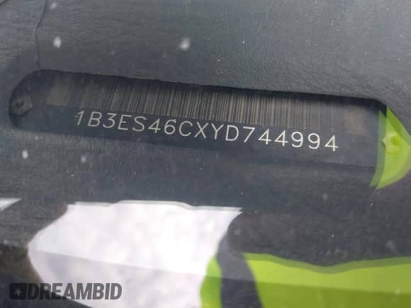 2000 Dodge Neon Highline with VIN 1B3ES46CXYD744994, listed as a IAAI auction lot 41275000 with 114,142 mi miles and . Bid and sale history available at DreamBid. Image 9.