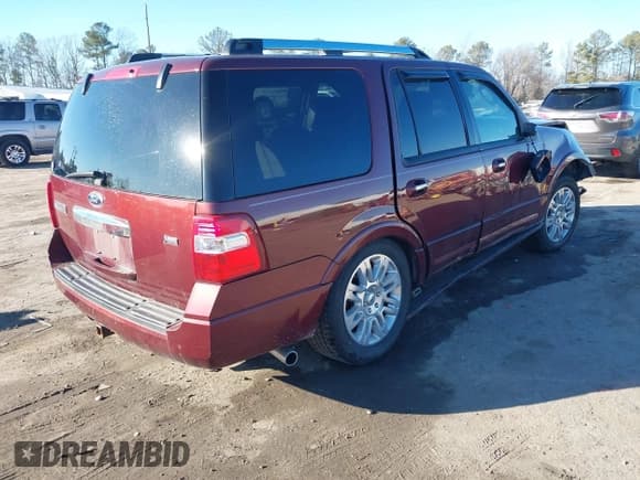✅ 2012 Ford Expedition Limited • VIN: 1FMJU2A54CEF54983 • Lot: 41634529. Listed on IAAI with 187,766 mi. Free auction sales archive from the USA and detailed vehicle history report at DreamBid. Image 4.
