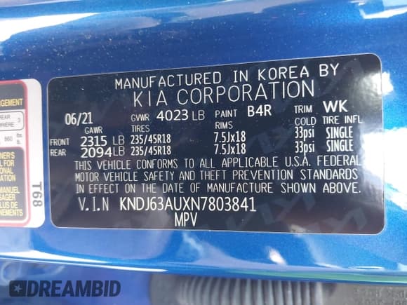 ✅ 2022 Kia Soul GT-Line • VIN: KNDJ63AUXN7803841 • Lot: 41525968. Wystawiony na IAAI z przebiegiem 52 114 mil. Bezpłatny archiwum sprzedaży aukcyjnych z USA i szczegółowy raport historii pojazdu na DreamBid. Zdjęcie 9.