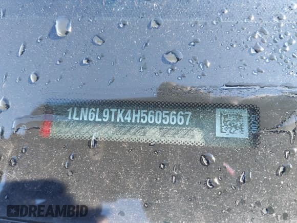 ✅ 2017 Lincoln Continental Select • VIN: 1LN6L9TK4H5605667 • Lot: 43694437. Listed on IAAI with 121,789 mi. Free auction sales archive from the USA and detailed vehicle history report at DreamBid. Image 9.