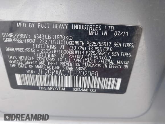 ✅ 2014 Subaru Crosstrek Premium • VIN: JF2GPAWC7EH202068 • Lot: 43822923. Wystawiony na IAAI z przebiegiem 121 338 mil. Bezpłatny archiwum sprzedaży aukcyjnych z USA i szczegółowy raport historii pojazdu na DreamBid. Zdjęcie 9.