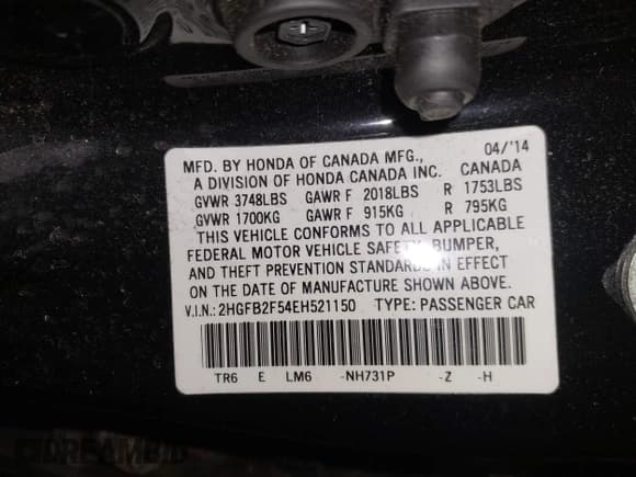 ✅ 2014 Honda Civic LX • VIN: 2HGFB2F54EH521150 • Лот: 43850668. Опубликован ранее на IAAI с пробегом 86 921 миль. Бесплатный доступ к архиву аукционных продаж из США и подробный отчёт об истории автомобиля на DreamBid. Изображение 9.