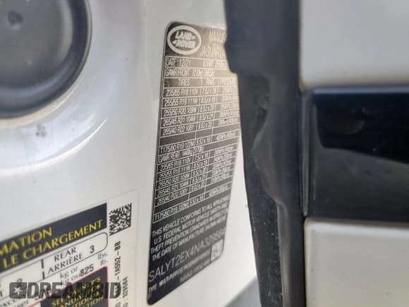 ✅ 2022 Land Rover Range Rover Velar R-Dynamic S • VIN: SALYT2EX4NA329564 • Лот: 65216095. Опубликован ранее на Copart с пробегом 64 131 миль. Бесплатный доступ к архиву аукционных продаж из США и подробный отчёт об истории автомобиля на DreamBid. Изображение 12.