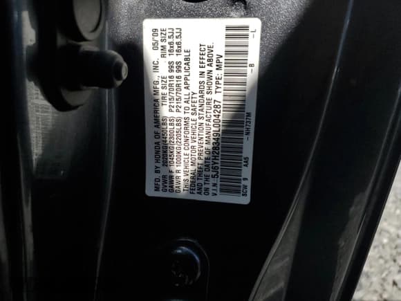 ✅ 2009 Honda Element LX • VIN: 5J6YH28349L004287 • Лот: 81085085. Опубликован ранее на Copart с пробегом 209 271 миль. Бесплатный доступ к архиву аукционных продаж из США и подробный отчёт об истории автомобиля на DreamBid. Изображение 14.