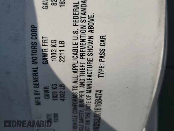 ✅ 2001 Chevrolet Malibu • VIN: 1G1ND52JX16168474 • Lot: 80826995. Listed on Copart with Not provided. Free auction sales archive from the USA and detailed vehicle history report at DreamBid. Image 12.