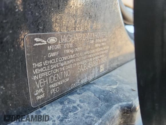 ✅ 2016 Jaguar XF 35t Premium • VIN: SAJBJ4BV8GCY18091 • Lot: 85501725. Wystawiony na Copart z przebiegiem 140 417 mil. Bezpłatny archiwum sprzedaży aukcyjnych z USA i szczegółowy raport historii pojazdu na DreamBid. Zdjęcie 12.