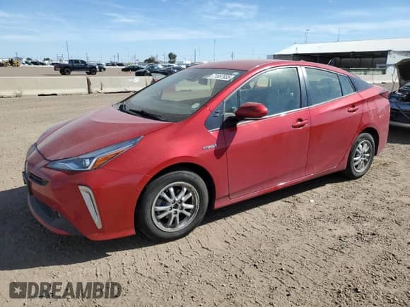 2022 Toyota Prius LE with VIN JTDL9MFU7N3034821, listed as a Copart auction lot 71857935 with 15,024 mi miles and Salvage title. Bid and sale history available at DreamBid. Image 1.