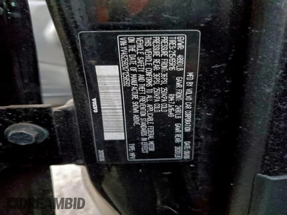 ✅ 2007 Volvo XC70 • VIN: YV4SZ592X71258592 • Lot: 93993415. Listed on Copart with Not provided. Free auction sales archive from the USA and detailed vehicle history report at DreamBid. Image 12.