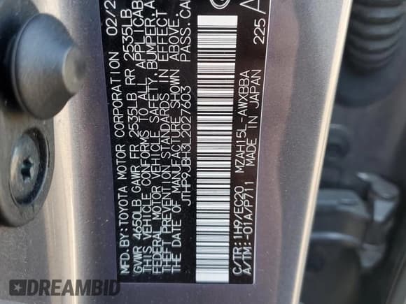 ✅ 2020 Lexus UX 250h • VIN: JTHP9JBH3L2027603 • Лот: 82334265. Опубликован ранее на Copart с пробегом Не указан. Бесплатный доступ к архиву аукционных продаж из США и подробный отчёт об истории автомобиля на DreamBid. Изображение 12.