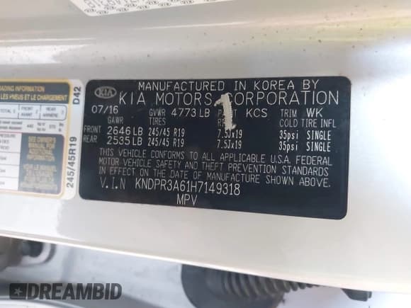 ✅ 2017 Kia Sportage SX Turbo • VIN: KNDPR3A61H7149318 • Lot: 42675239. Wystawiony na IAAI z przebiegiem 45 048 mil. Bezpłatny archiwum sprzedaży aukcyjnych z USA i szczegółowy raport historii pojazdu na DreamBid. Zdjęcie 9.