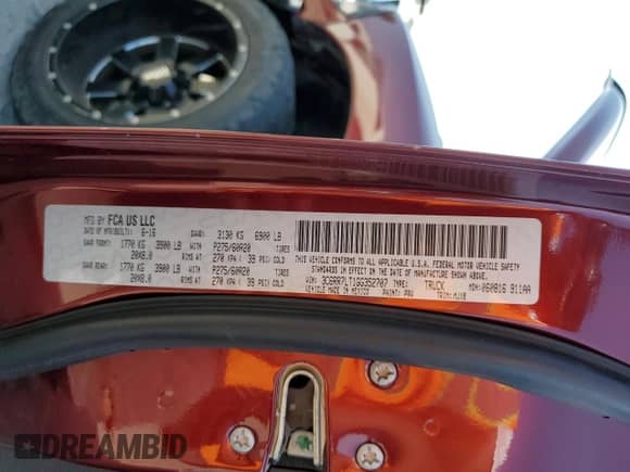 2016 Ram 1500 Big Horn with VIN 3C6RR7LT1GG352707, listed as a Copart auction lot 83784895 with 115,440 mi miles and Salvage title. Bid and sale history available at DreamBid. Image 12.