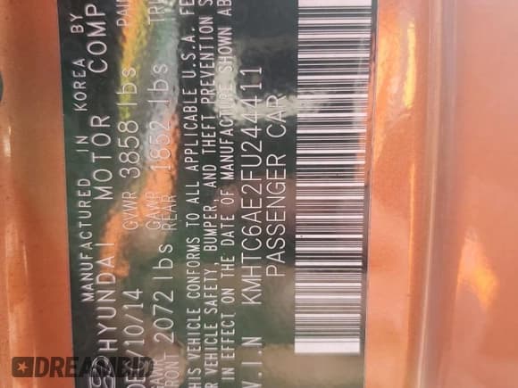 ✅ 2015 Hyundai Veloster Turbo • VIN: KMHTC6AE2FU244411 • Lot: 82022114. Wystawiony na Copart z przebiegiem 132 639 mil. Bezpłatny archiwum sprzedaży aukcyjnych z USA i szczegółowy raport historii pojazdu na DreamBid. Zdjęcie 12.