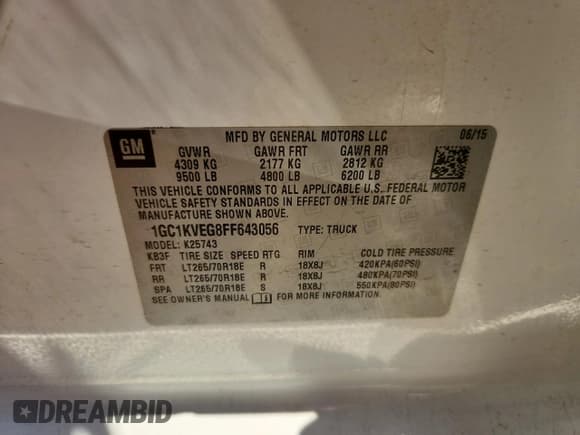 ✅ 2015 Chevrolet Silverado 2500HD LT • VIN: 1GC1KVEG8FF643056 • Лот: 90825615. Опубликован ранее на Copart с пробегом 148 563 миль. Бесплатный доступ к архиву аукционных продаж из США и подробный отчёт об истории автомобиля на DreamBid. Изображение 13.