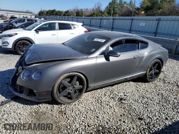 ✅ 2012 Bentley Continental GT • VIN: SCBFR7ZA7CC071240 • Lot: 46507945. Listed on Copart with 30,548 mi. Free auction sales archive from the USA and detailed vehicle history report at DreamBid. Image 1.