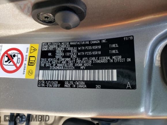 ✅ 2020 Lexus RX 350 • VIN: 2T2HZMDA9LC223324 • Lot: 84949375. Listed on Copart with 25,671 mi. Free auction sales archive from the USA and detailed vehicle history report at DreamBid. Image 13.